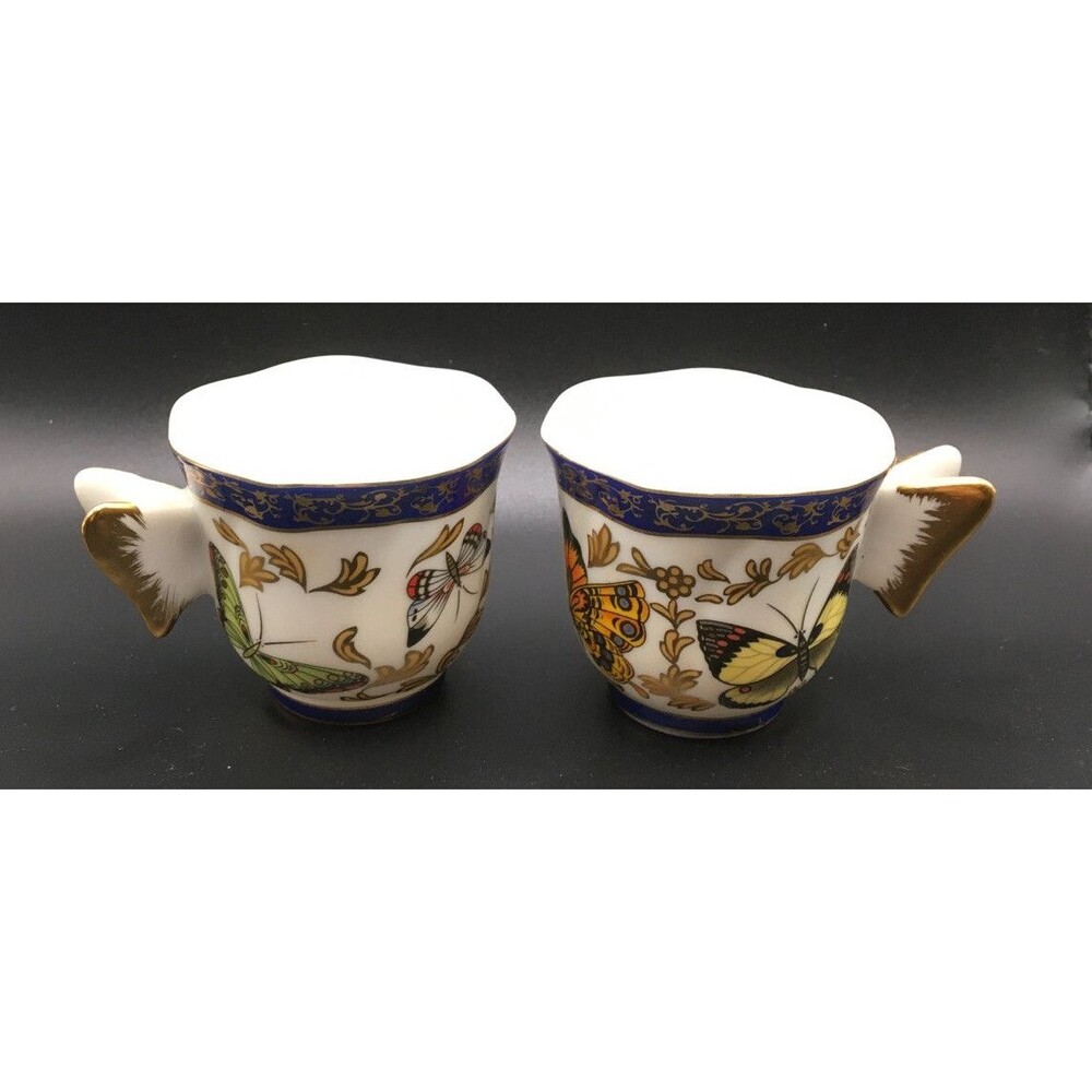 Formalities by Baum Bros. Butterfly Handle Tea Cups. Set Of Two.